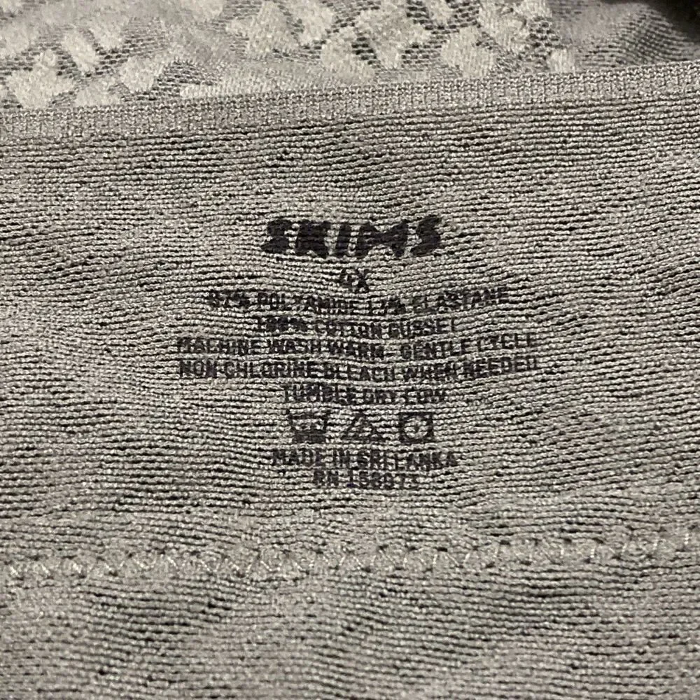 Skims Logo Mesh Cheeky Brief Panties Panty Women's 4X Olive Green Sexy Sheer NEW - Picture 3 of 4